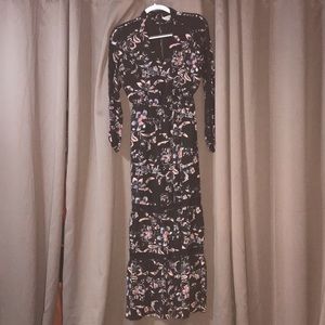 Black floral dress